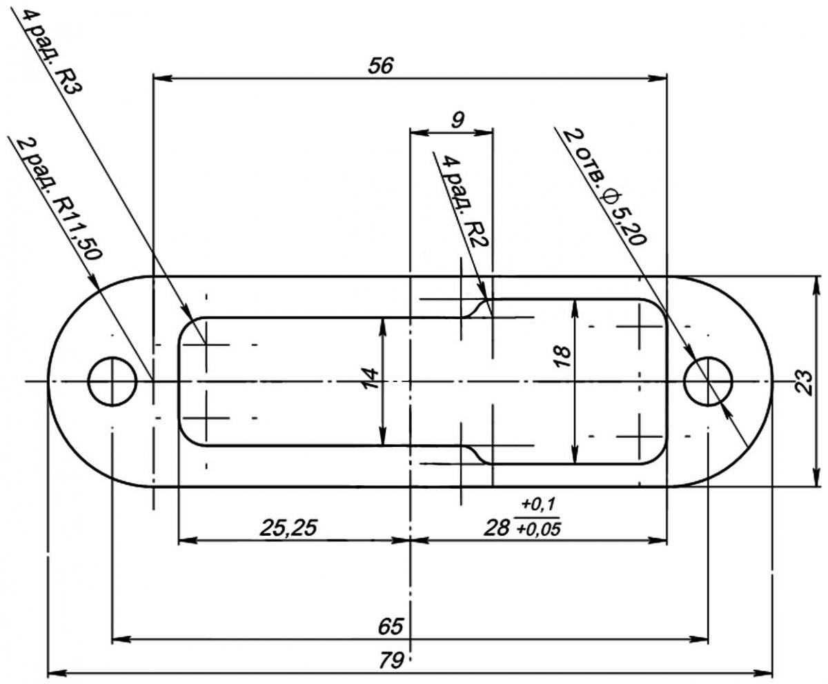 Конструктивная схема биконитовой прокладки корпуса пилота серии 1443-135, 1543-135