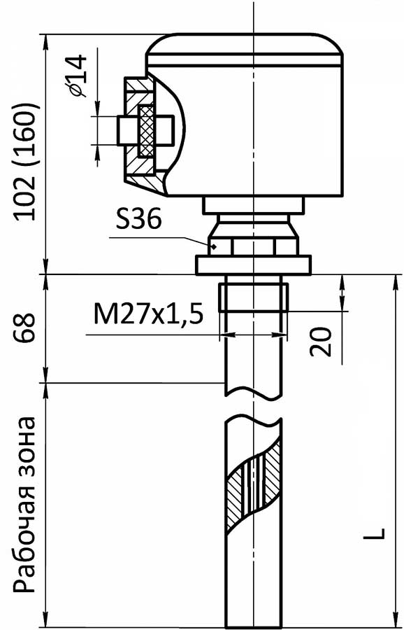 Общий вид, габаритные и установочные размеры СУС-181Р(Б)
